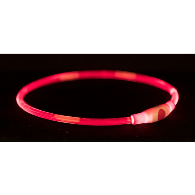 Нашийник Светещ USB S-M 40/8 MM red