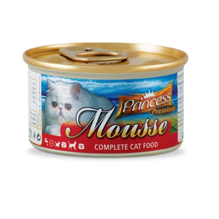 PRINCESS PREMIUM MOUSSE Телешко и черен дроб 85гр - 3+1 Подарък