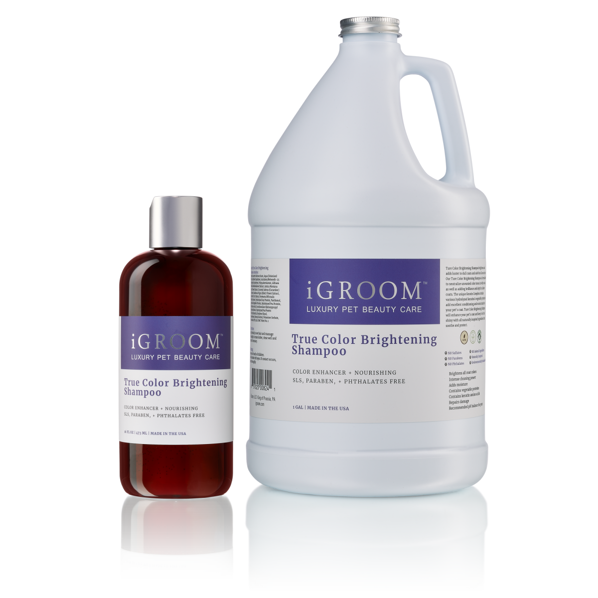 TRUE COLOR BRIGHTENING SHAMPOO- изсветлява, придава блясък на матовата козина.