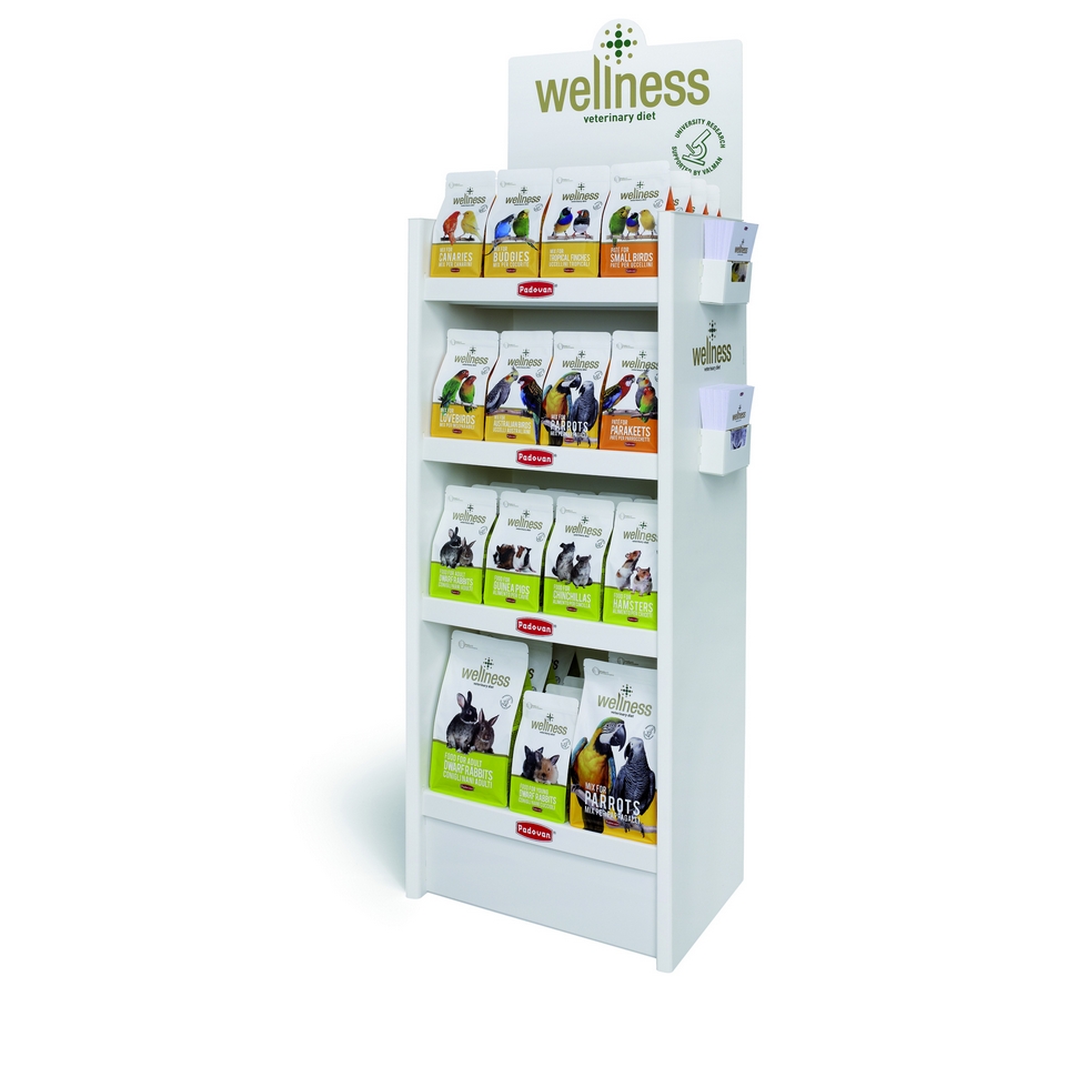 Стелаж Padovan WELLNESS премиум храни за птици и гризачи